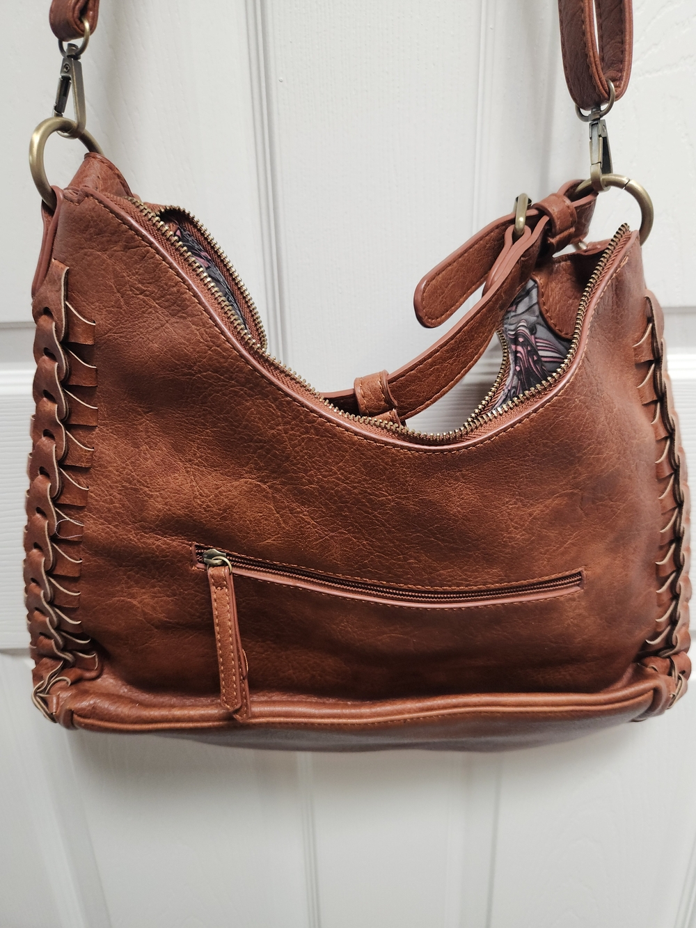 Source Unknown Cognac Brown Shoulder Hobo Bag
